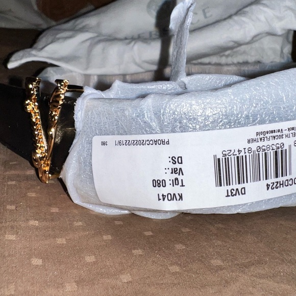 VERSACE VIRTUS LEATHER BELT - Picture 3 of 5